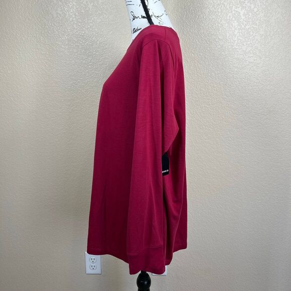 Torrid Dark Red Classic Fit T-Shirt Top  Long Sleeves Pullover Size 3(3X) causal - Picture 7 of 13